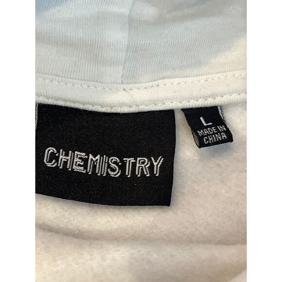 Chemistry‎ White Graphic Hoodie Poetic Justice Size Large Crop 2Pac - Picture 4 of 7